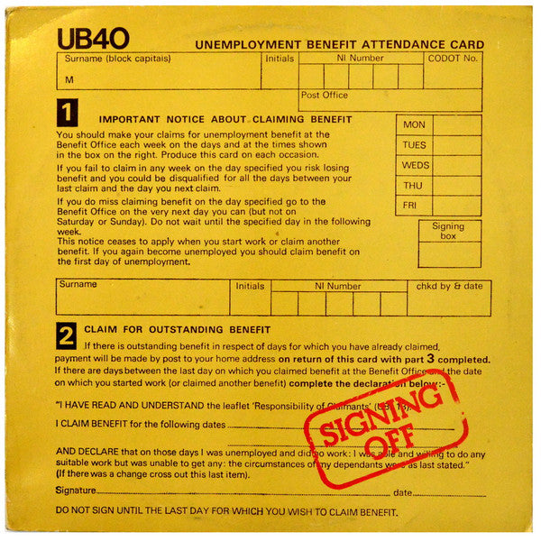 UB40 : SIGNING OFF [Music-Box]