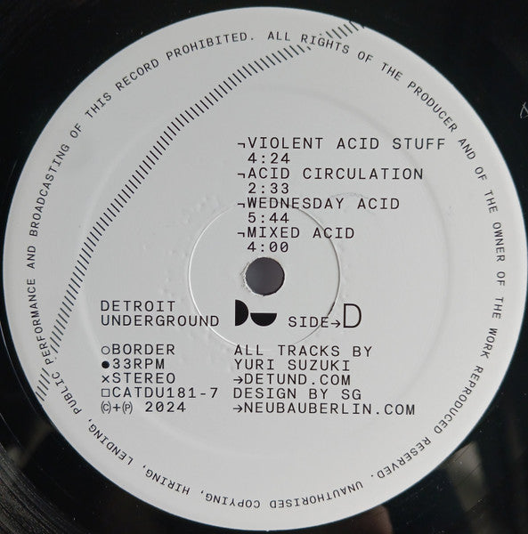 YURI SUZUKI : BORDER EP [Detroit Underground]