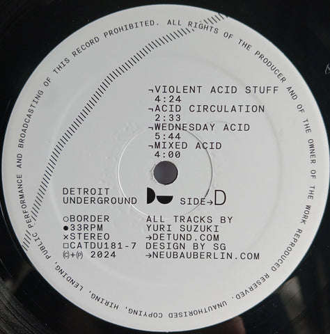 YURI SUZUKI : BORDER EP [Detroit Underground]