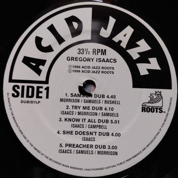 Gregory Isaacs Gregor In Dub Acid Jazz