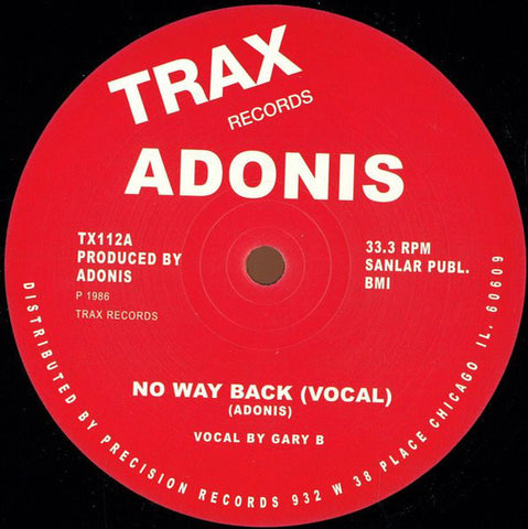 ADONIS  :  NO WAY BACK  [ Get Down / Trax ]