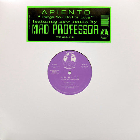 APIENTO : THINGS YOU DO FOR LOVE / MAD PROFESSOR REMIX [World Building/PREORDER]