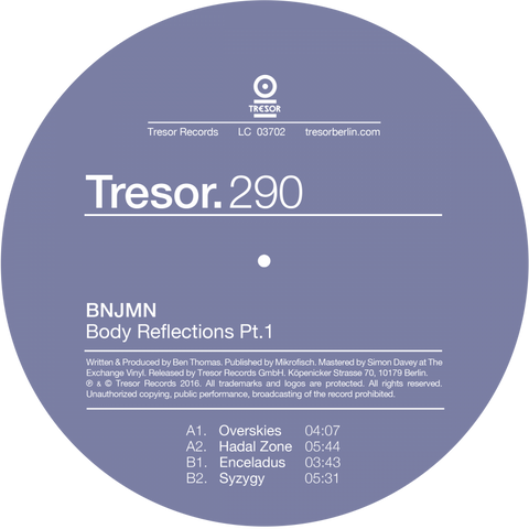 BNJMN : BODY REFLECTIONS PT.1 [Tresor]