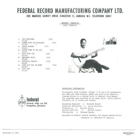 ERNEST RANGLIN : JAZZ JAMAICA [Federal - Dub Store]