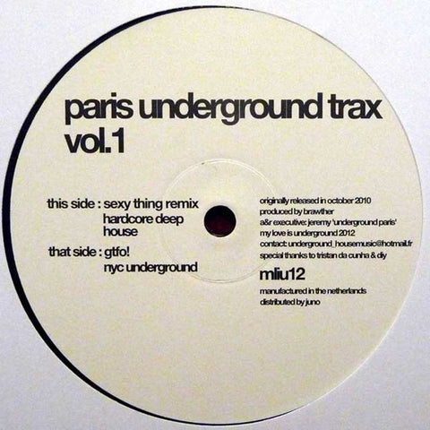 PARIS UNDERGROUND TRAX  : VOL.1 [My Love Is Underground]
