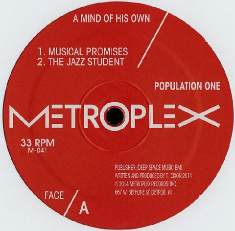 POPULATION ONE : A MIND OF HIS OWN [ Metroplex ]