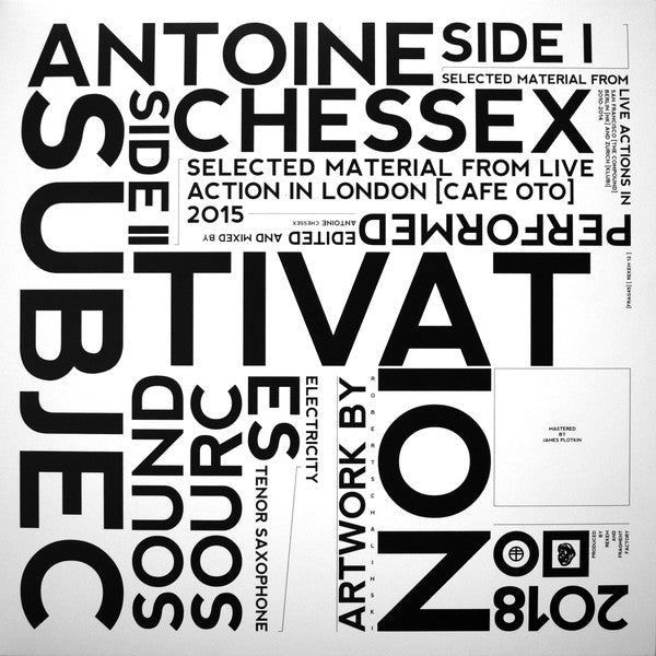 Antoine Chessex Subjectivation Rekem