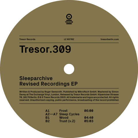 SLEEPARCHIVE : REVISED RECORDINGS EP [ Tresor ]