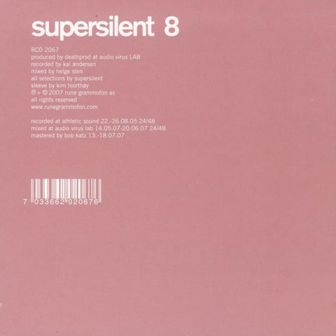SUPERSILENT 8 [ Rune Grammophon ]