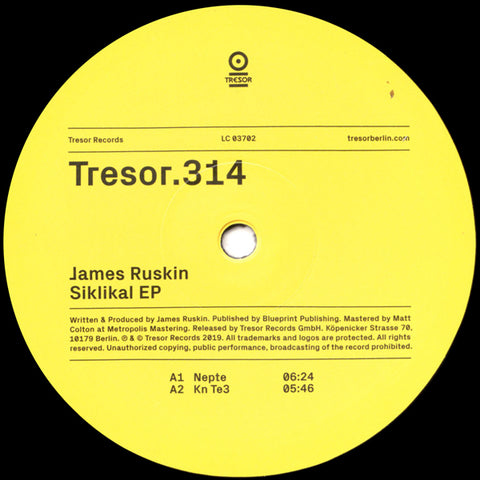 JAMES RUSKIN : SIKLIKAL  [ Tresor ]
