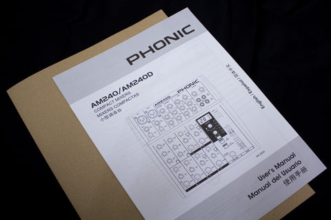 PHONIC AM240 / AM240D [ Operator's Manual ]
